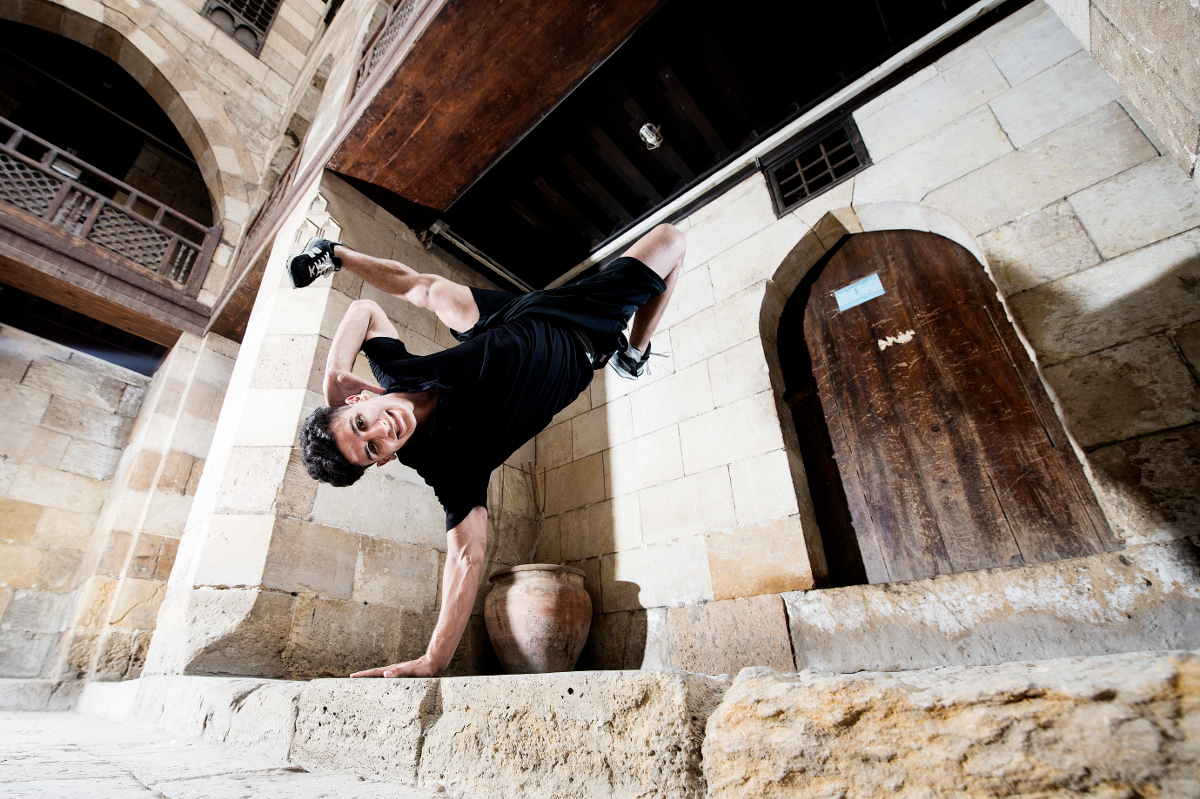 BBoy Lil Zoo performs at the pre photo shoot during Red Bull BC One Middle East and Africa Final at wekalet El Ghouri in Cairo, Egypt on September 10th, 2015