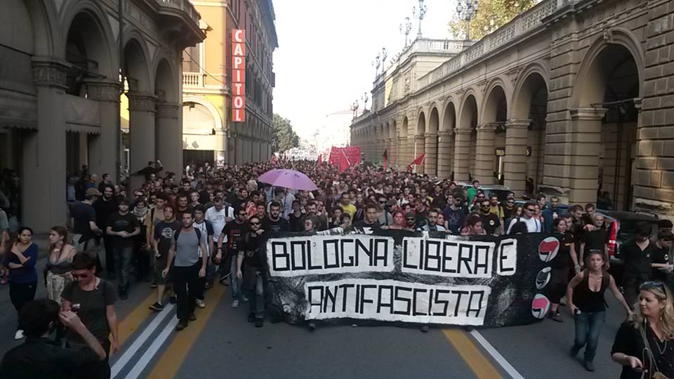 La manifestazione contro Forza Nuova del 18 ottobre 2014