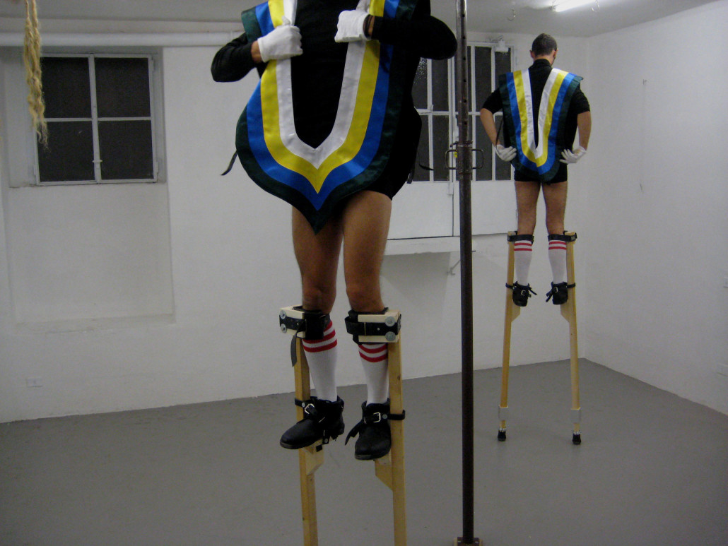 performance still from Gallisterna at Brown Project Space, Milan