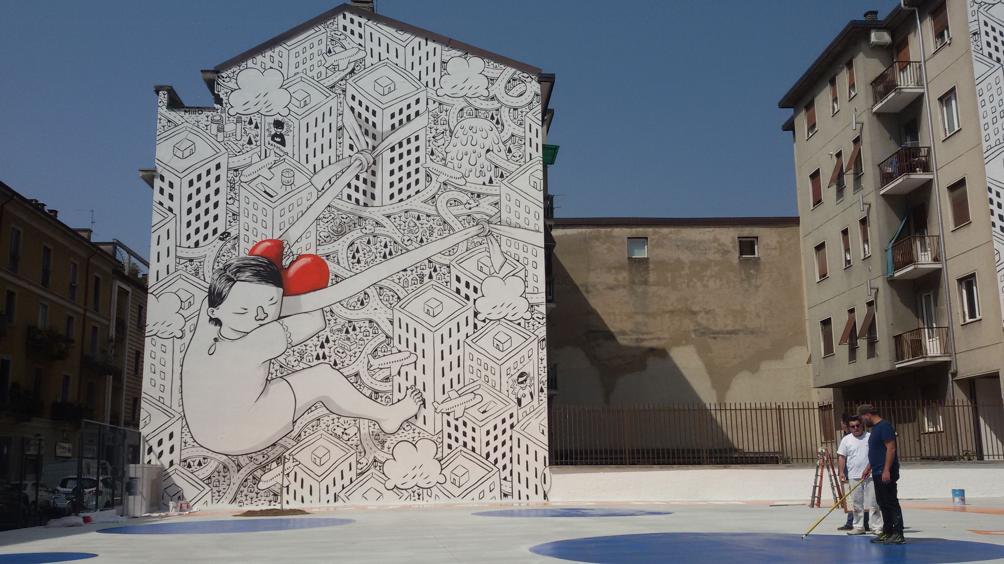 La street art di Millo in via Morosini