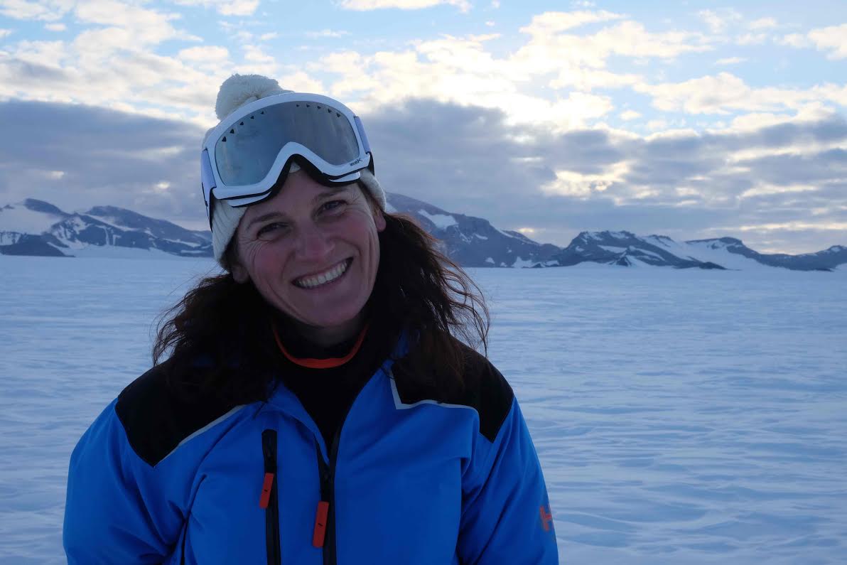 Chiara Montanari in una delle sue spedizioni in Antartide