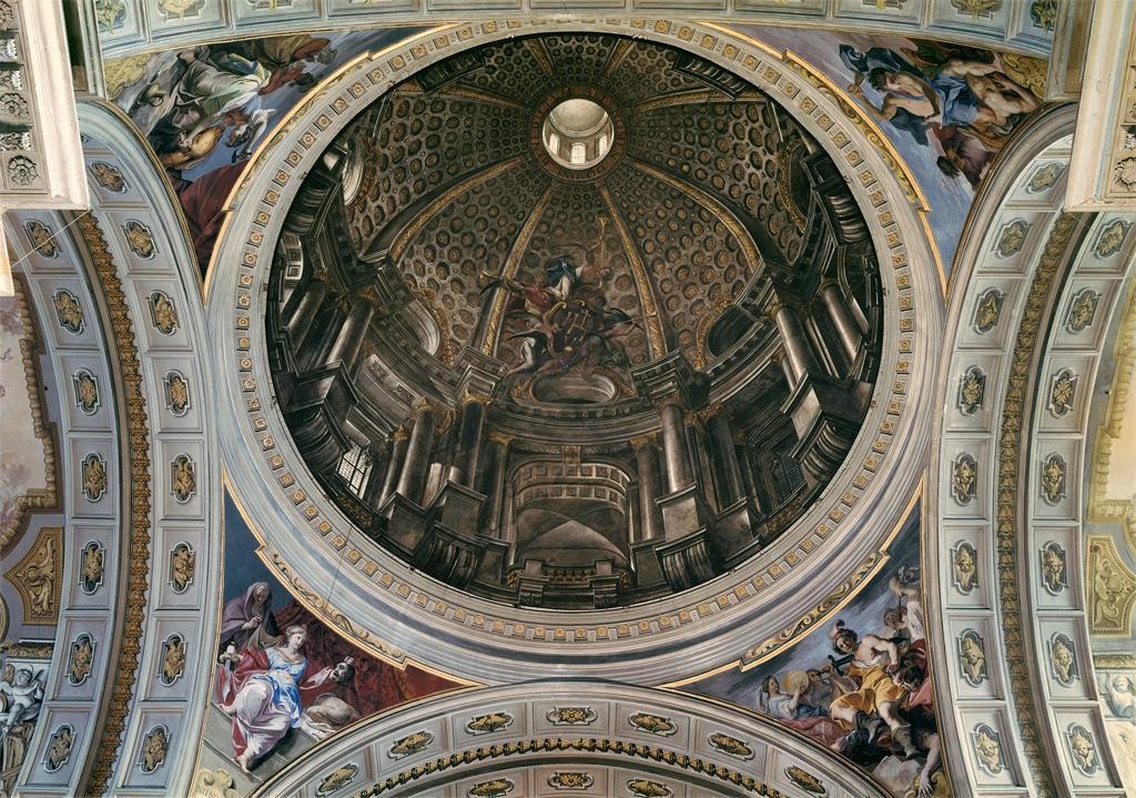 La cupola di Sant'Ignazio disegnata da Andrea Pozzo.