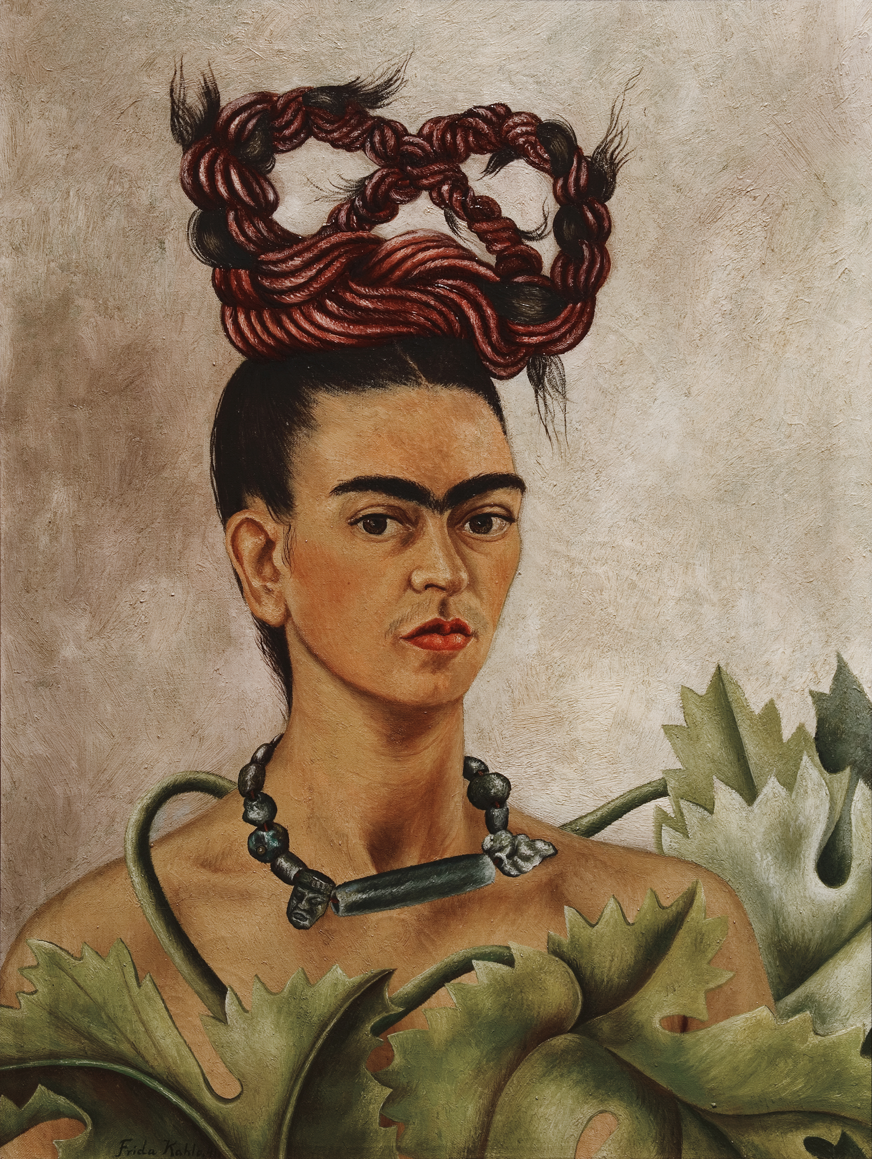 Autoritratto con treccia. Di Frida Kahlo