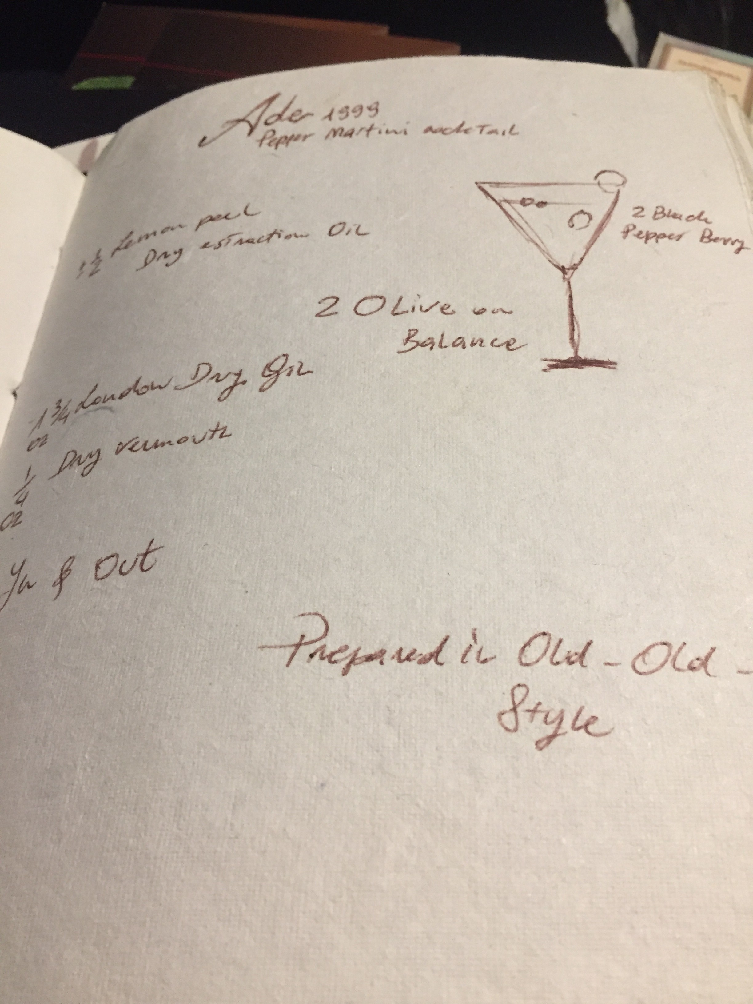 Gli studi di Terry sui cocktail