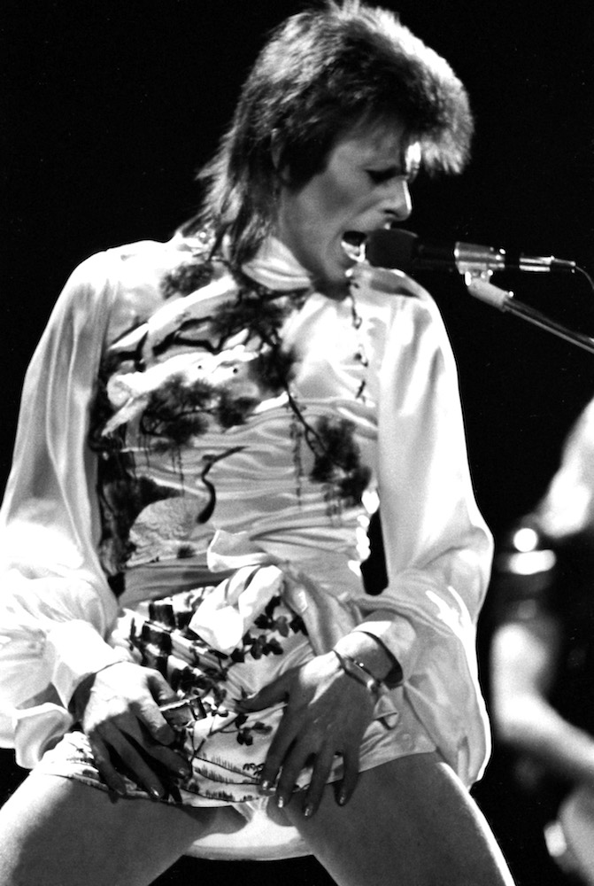 David Bowie performing live at Earls Court, London on 14th May 1973.
