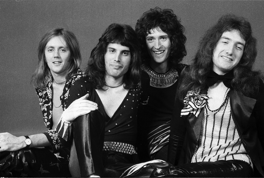 Roger Taylor, Freddie Mercury, Brian May, and john Deacon of Queen London 1973
